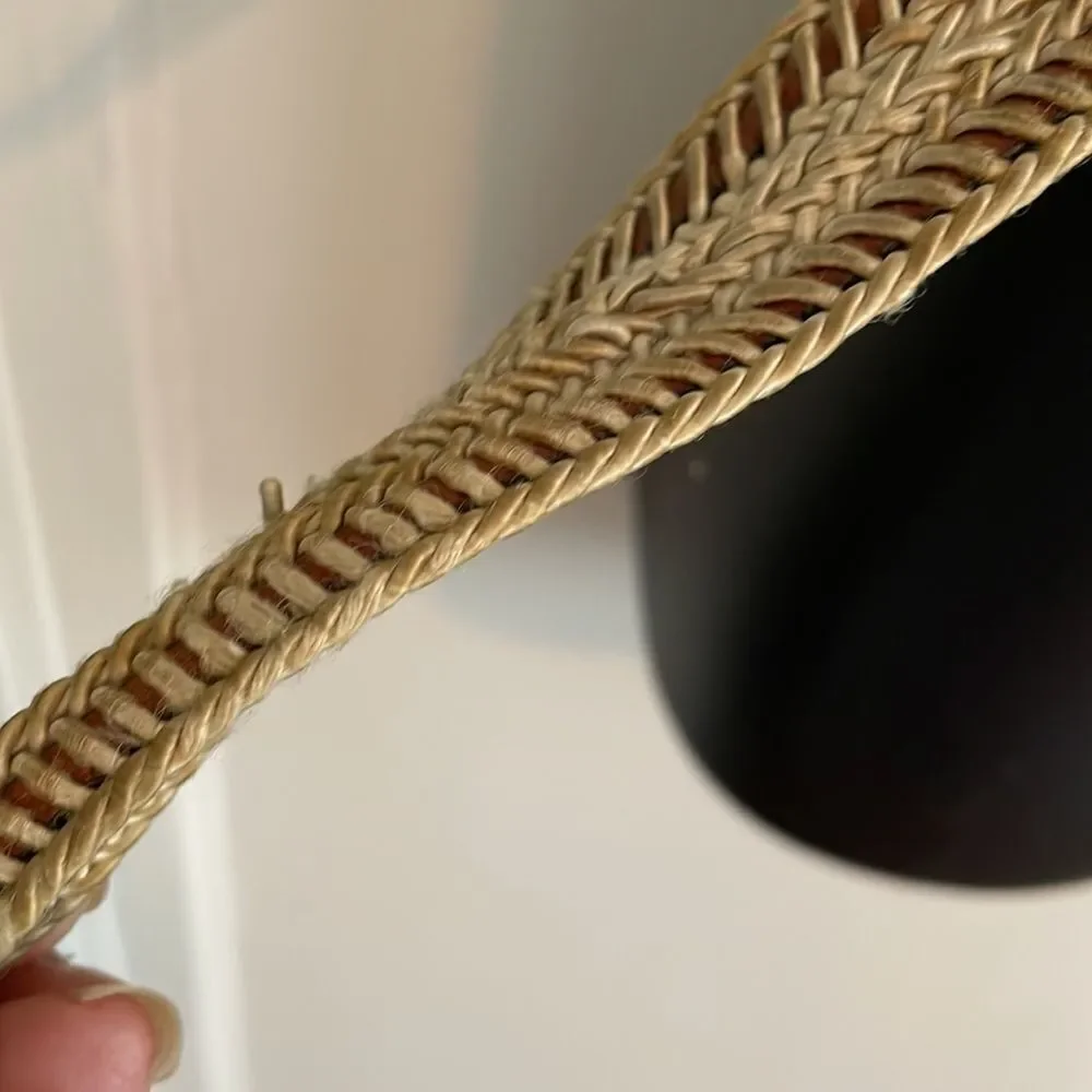 Torino cream‎ & brown woven cord belt